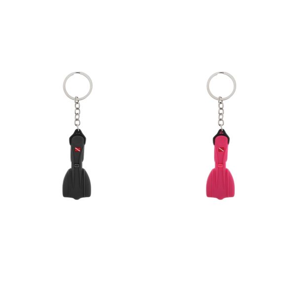 

2pcs novelty diving fin key chain diver keyring holder flag bag tag gift