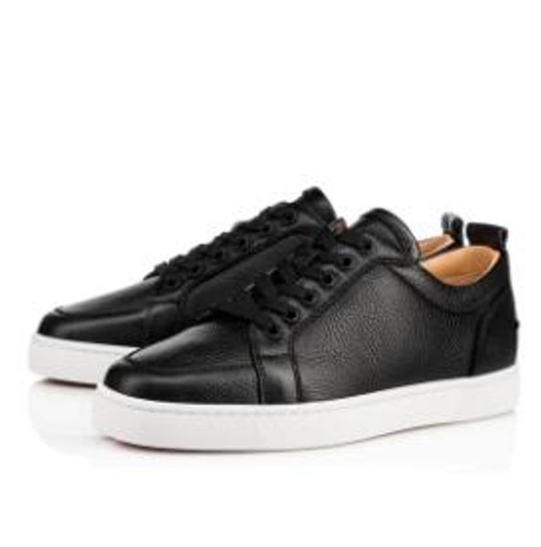 

brand-new low junior spikes red bottom sneakers shoes graffiti patent leather round-toe casual outdoor studs wedding party, Black