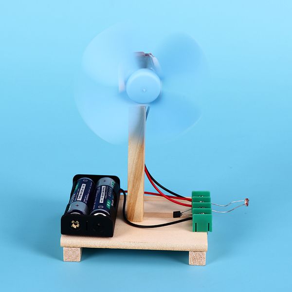 Scienza esperimento DIY che fa materiale piccolo making piccola invenzione infrarossi fan telecomando giocattolo educativo scienza