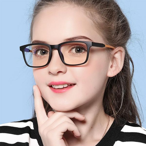 

new children's anti-blue glasses boys and girls classic tr90 eyewear frame fashion online learning computer mobile phone goggles, White;black