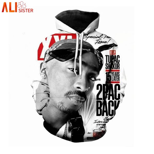 

alisister мужчины женщины толстовки толстовка тупак 2рс печать 3d с длинным рукавом спортивные костюмы плюс размер нижнее пуловер одежда dro, Black