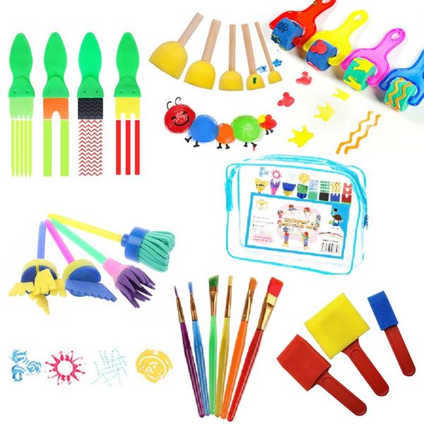 

раннее обучение diy дети искусство 26 шт sponge малярные дети живопись kits