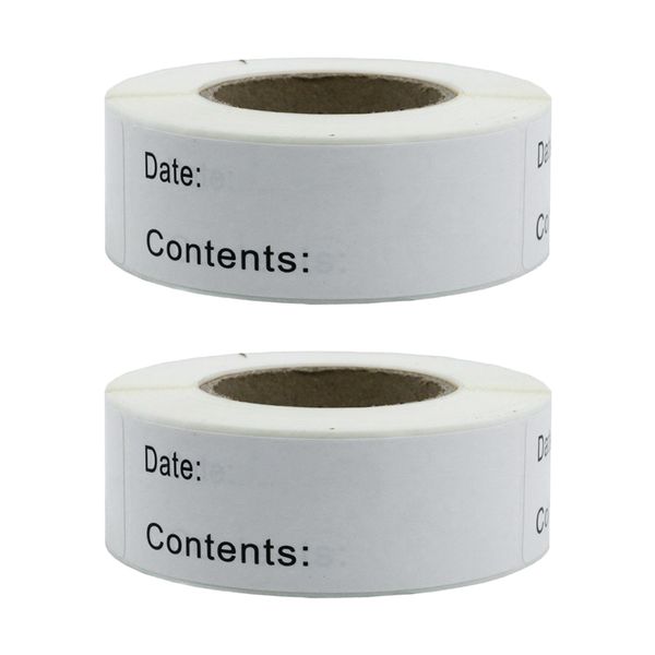 

2pcs 250x blank white food storage labels er refrigerator adhesive stickers