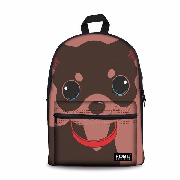 

customized school backpack for girls cute chihuahua printing children backpacks school bags teenage satchel kids bag bookbag