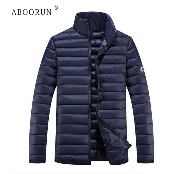 

aboorun plus size 9xl men's down cotton coat thick warm jackets winter casual coat parka for male r1241, Black;brown