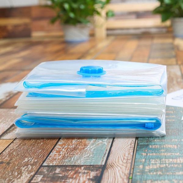 

vacuum bag storage transparent border foldable home organizer foldable compressed seal bags travel blanket quilt bags package