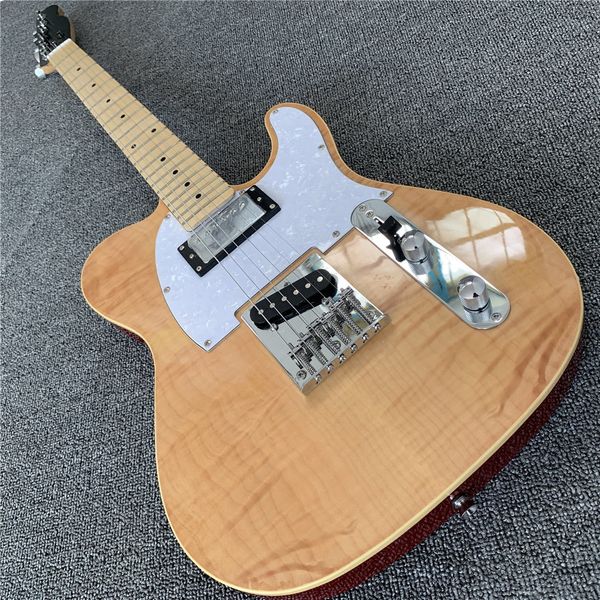 

021electric guitar, tl style,mahogany body with map veneer,custom electric guitar