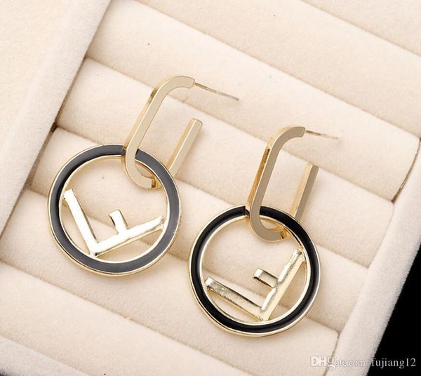 

sheet geometric circle square long drop earrings animal ear stud for women, White