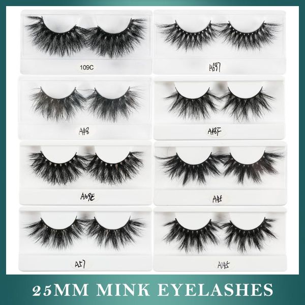 

25mm mink false eyelashes 10/20/30/40/50 pairs wholesale 3d mink lashes makeup 100% cruelty dramatic long lashes
