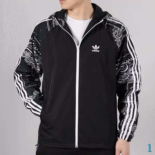 

designer arrival autumn jackets for men windbreaker zipper slim hooded jackets fashion 3 stripes coat men's jacket outwear clothing s-2, Black;brown