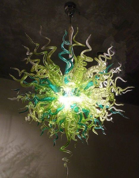 

современный стиль зеленый цвет выдувные стеклянные люстры сертификат ce / ul муранское стекло кристалл декоративные светодиодные люстры из м