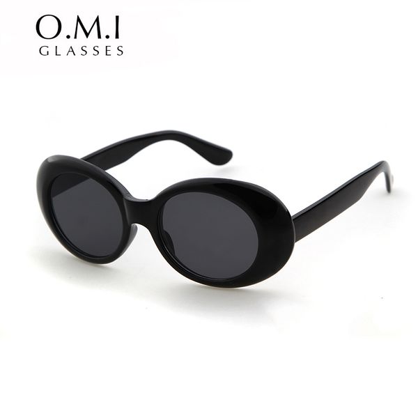 

wholesale-clout goggles nirvana kurt cobain glasses classic vintage black oval sunglasses alien shades 90s sun glasses punk rock glasses, White;black