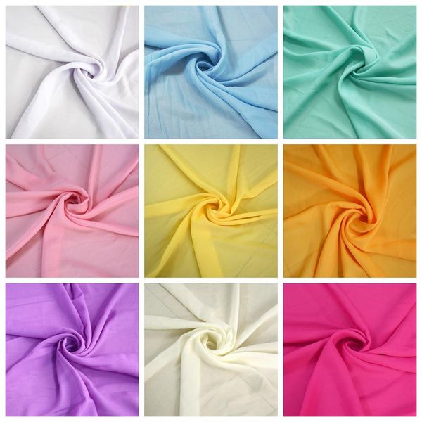 

europe solid color voile kitchen curtain 2.4x6.5ft yellow chiffon curtains for living room sheer backdrop drape for wedding-m