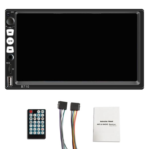 

double din car stereo with bluetooth, 7 inch press screen car stereo with mirrorlink radio support steering wheel control,us