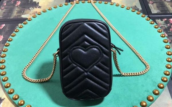 

realfine888 5a 598597 10.5cm marmont mini matelasse leather shoulder bag,with dust bag,dhl ing