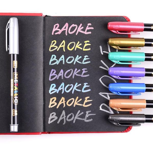 

8colors/1set craft watercolor pen account pen metal color 8 color suit permanent drawing gift water paint marker brush