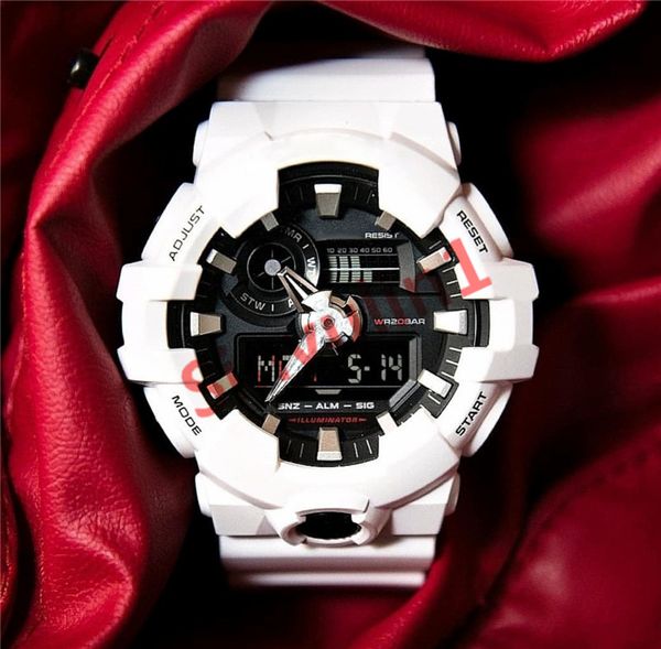 

reloj de lujo mens watch sports shock led digital wristwatch alarm clock boys dual display wristwatches 2020 dropshipping clock hipping, Slivery;brown