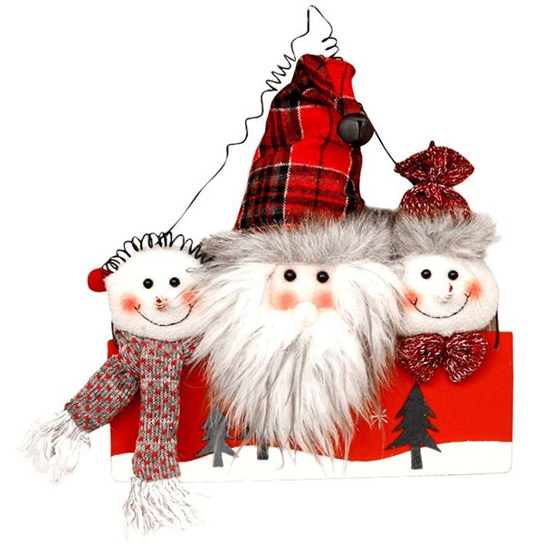 

new-innovative christmas flannel santa snowman door hanging telephone wire christmas pendants party decoration for home kids gif