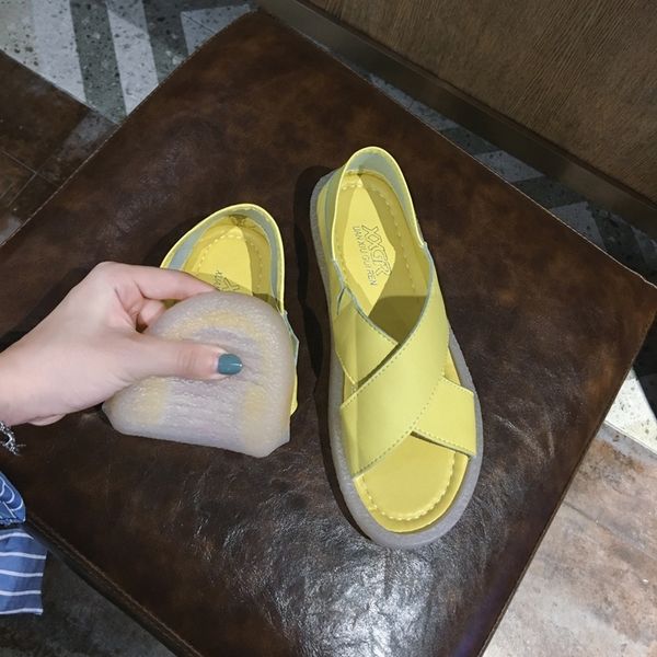 

women's shoes roman style sandals 2019 new summer fashion vacation casual simple platform shoes y200702, Black