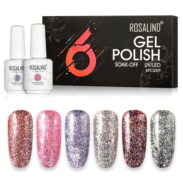 

6шт kit 15ml лак для ногтей для ногтей художественная роспись расширение uv led гель лак для ногтей радуга платиновый гель ярок для, Red;pink