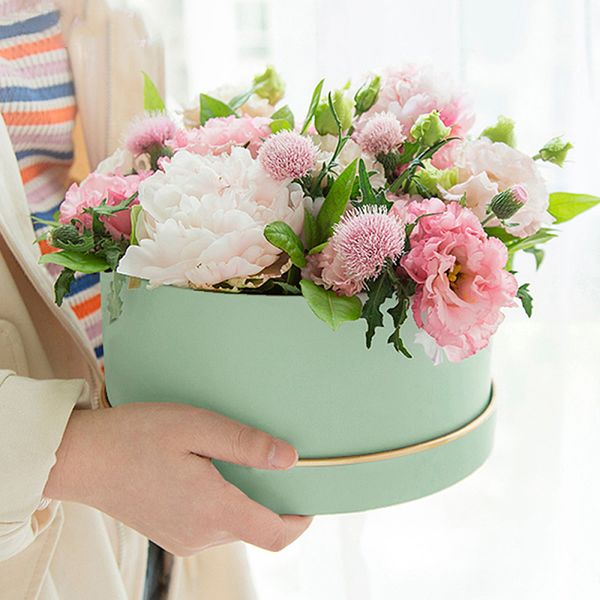 

round flower boxes valentine's day gift packaging case diy wedding party decor