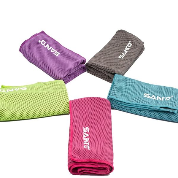 

santo compact quick drying icy towel cold cool artifact ice camping hiking hand face towel absorb sweat quick cooling
