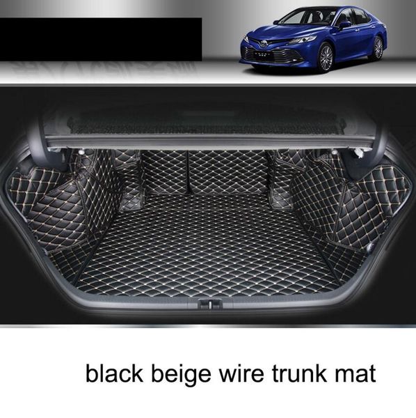 

car styling luxury fiber leather car trunk mat for camry xv70 2019 2020 accessories