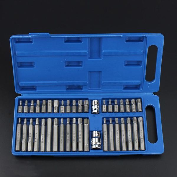 

40pcs 1/2in 3/8in adaptor drive shank hex spline star impact socket set metric socket set ratchet driver wrench