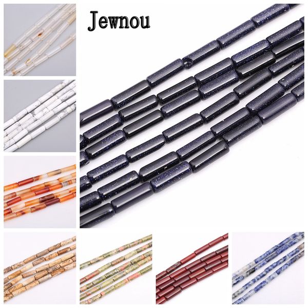 

jewnou cylinder blue sandstone bead 4mm* 13mm agate malachite tiger eye rose quartz chalcedony moonstone making beads jewelry