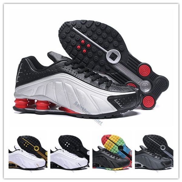 

2019 дизайнерские мужские кроссовки shox R4 Trainers Новейшие дышащие кожаные спортивные