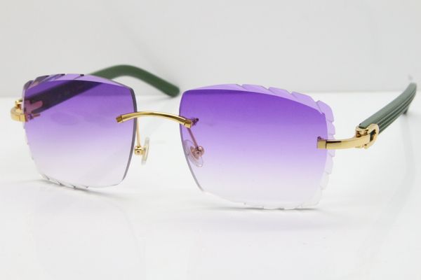 

2019 rimless glasses green aztec sunglasses metal mix arms 3524012 sun glasses reading sunglasses gold red lens new, White;black