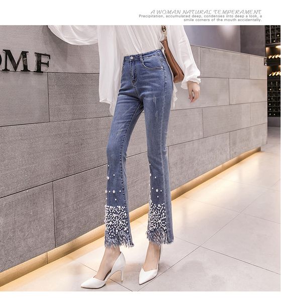 

navy blue jeans с талией натяжным tall long корея