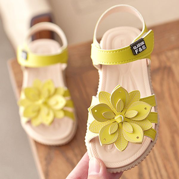 

toddler girls sandals summer children shoes flower princess shoes for girls soft school casual sandalia beach size 21-36, Black;red