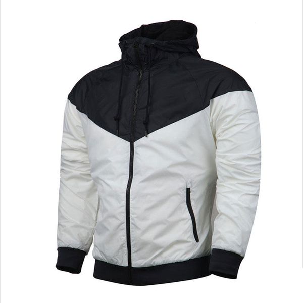 

2020 jacket spring hoodies mens womens brand clothing causal outerwear pullover with letters print male windbreaker coat, Black
