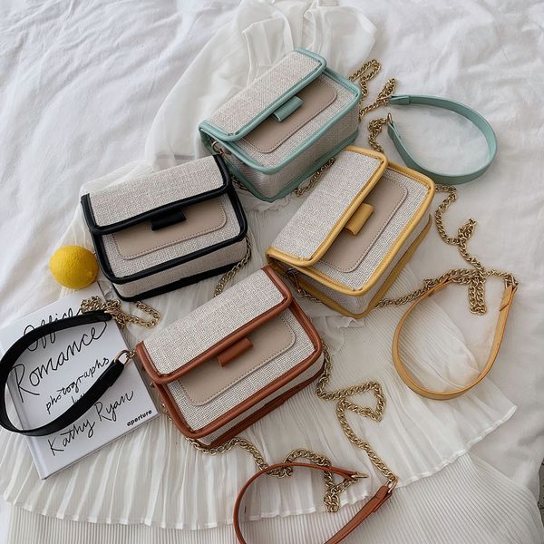 

women's fashion casual linen slant bag single shoulder bag purse messenger for 2019