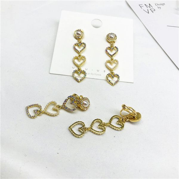 

s925 silver love earring fairy style super fairy high-end earrings french pearl earring 2020, White