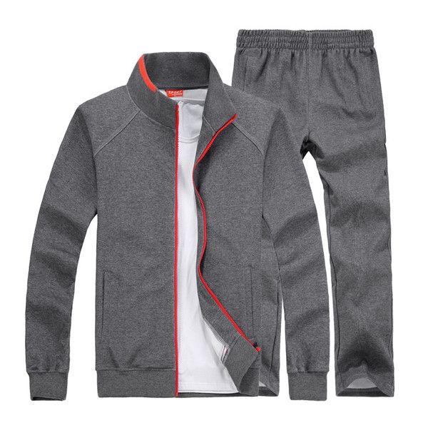 

fashion, men's sports two-piece suit, new spring men's jogging, men's track suit sportswear suit, designer sportswear, two ja, Gray