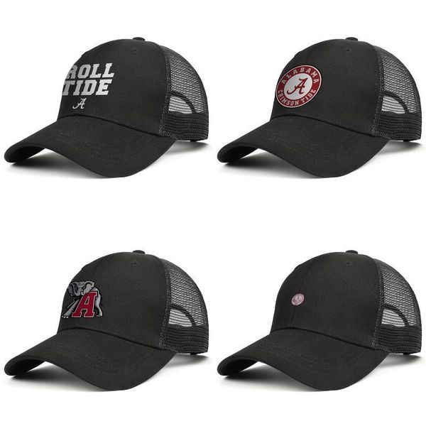 

alabama crimson tide логотип черного мужчины и женщины дальнобойщик бейсболки дизайн дизайнер пустой сетки шляпы американской футбольной ком, Blue;gray