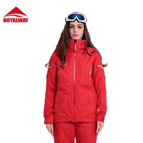 

royalway women skiing jackets winter jacket adjustable removable hat breathable recco gps securit jacket#rfsl4504g