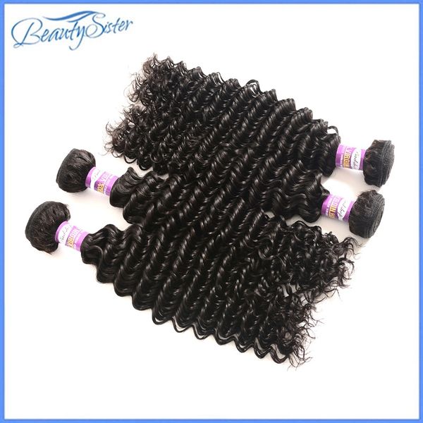 

9a brazilian loose deep wave virgin hair 4pieces 400g lot unprocessed remy human hair bundles natural color cuticle aligned virgin hair, Black