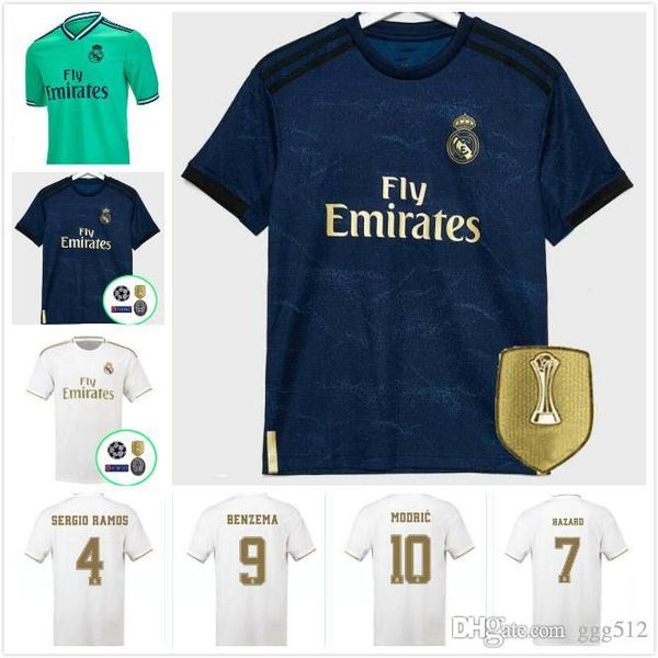 

2019 2020 real madrid hazard occer jer ey cami eta de futbol 19 20 maillot real madrid marcelo modric a en io i co football hirt, Black;yellow