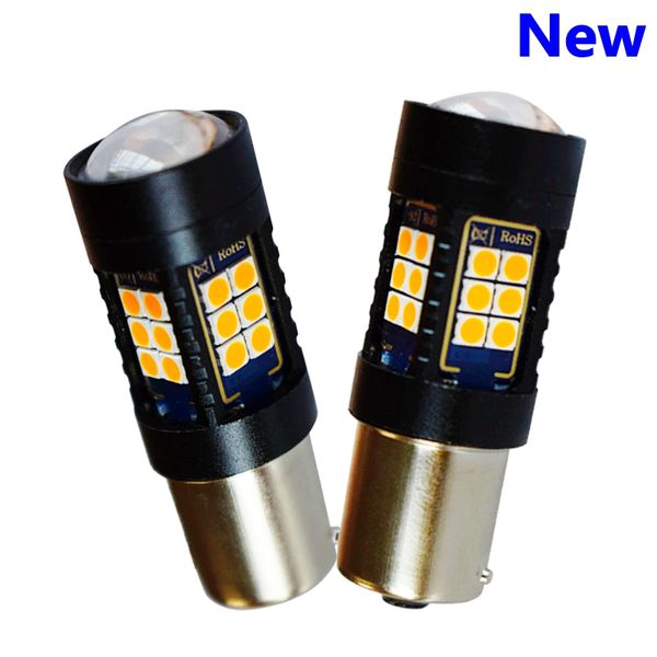 

2pcs 1156py 7507 py21w bau15s super bright 1200lm 3030 led car rear direction indicator lamp auto front turn signals light amber