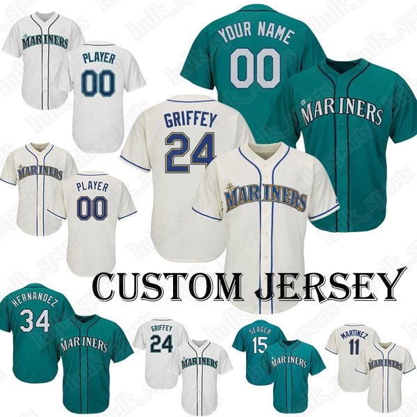 

Mariners jersey 51 Ichiro Suzuki jersey Baseball Custom jersey 11 Edgar Martinez 18 Yusei 60 Bradford 65 Brennan T shirt