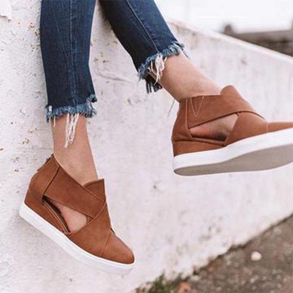 

women hollow out slip on vulcanized casual flats sneakers ladies shallow comfortable shoes female sneakers, Black