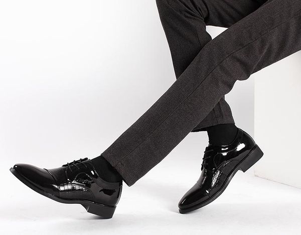 

men's shoes in spring and autumn low heel pointed end@81, Black