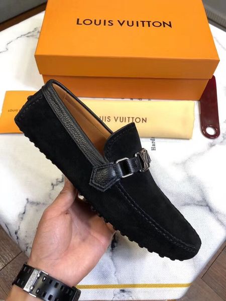 

19ss genuine leather men loafers handmade casual hollow out shoes man moccasins men split leather flat shoes big size 38-47, Black