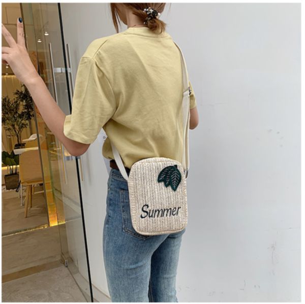 

women bohemia bag woven round rattan handbag crossbody summer beach bags womens ladies woven bags khaki blue pink beige