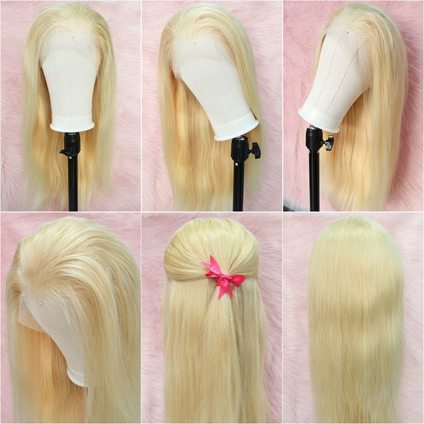 

парики шнурка 13x6 светлые парики человеческих волос фронта шнурка пре сорванные с волосами младенца 613 фронта шнурка ви, Black