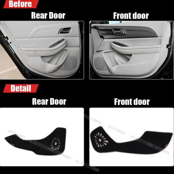 

4pcs fabric door protection mats anti-kick decorative pads for 2012-2014