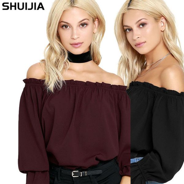 

womens designer shirt shoulder chiffon shirt summerz5ovz5ov, White